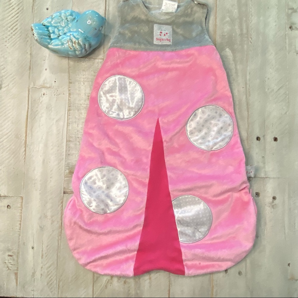 Baby Aspen Snug As A Bug Baby Girl Pink Ladybug Zippered Sleep Sack‎ Keep Warm